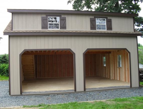 Doublewide 2-Story Garage | Space Makers Sheds